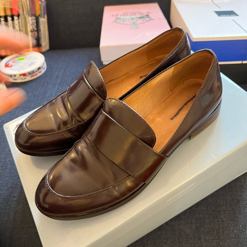 Madewell Elin Burgundy Loafers, 7.5 limited edition